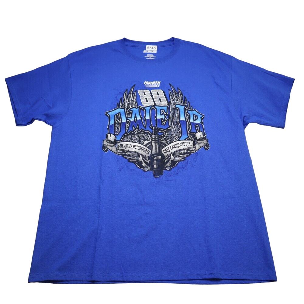 Nascar Shirt Mens XL Blue 88 Dale Earnhardt Jr Short Sleeve Casual Racing